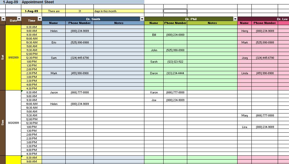 Spreadsheet Templates